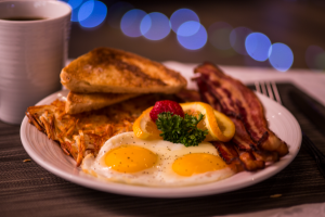 Steak and eggs