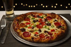 Pepperoni Pizza with Vegetables