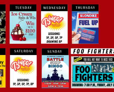 Calendar of Casino Promotions July 13 - 26, 2026.