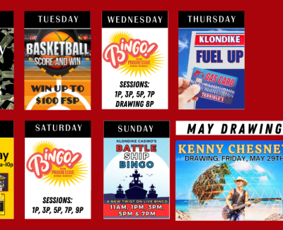 Calendar of Casino Promotions May 18 - 31, 2026.