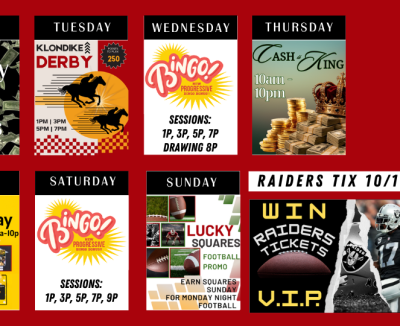 Calendar of Casino Promotions October 5 - 18, 2026.