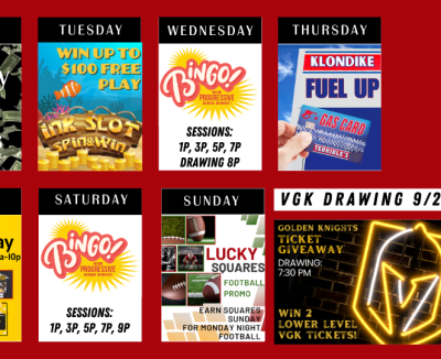 Calendar of Casino Promotions September 21 - October 4, 2026.